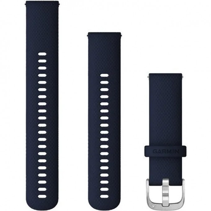 Сменный ремешок GARMIN 22mm Band, Dark Blue/Silver Bands 010-12932-2A